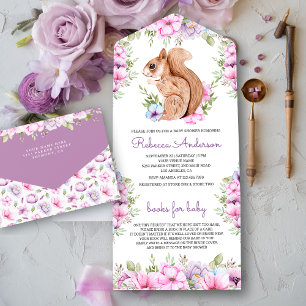 Rustikales Woodland Niedliche Blumentorkirchen Bab All In One Einladung