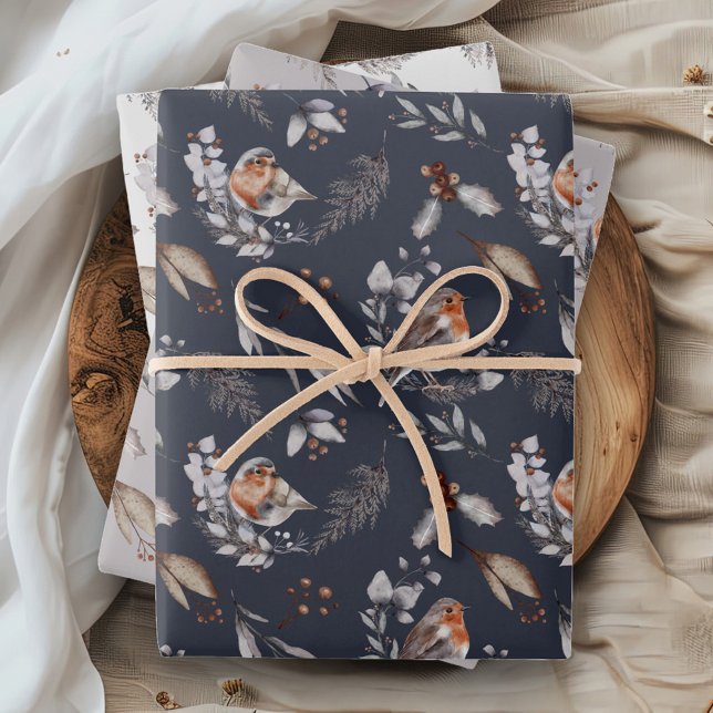 Rustikales Woodland Robin Winter Blätter (Von Creator hochgeladen)