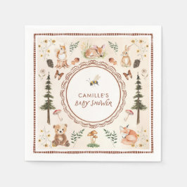 Rustikales Woodland Winter Boy Baby Dusche Serviette