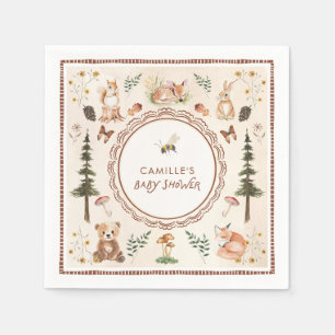 Rustikales Woodland Winter Boy Baby Dusche Serviette