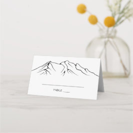 Rustikales Woodsy-Gebirge | Weiße Hochzeit Platzkarte