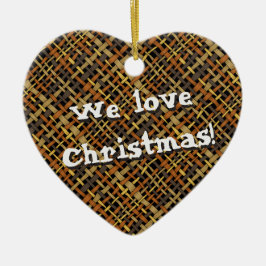 Rustikales Woven Graphic Natural Burlap, jeder Tex Keramik Ornament