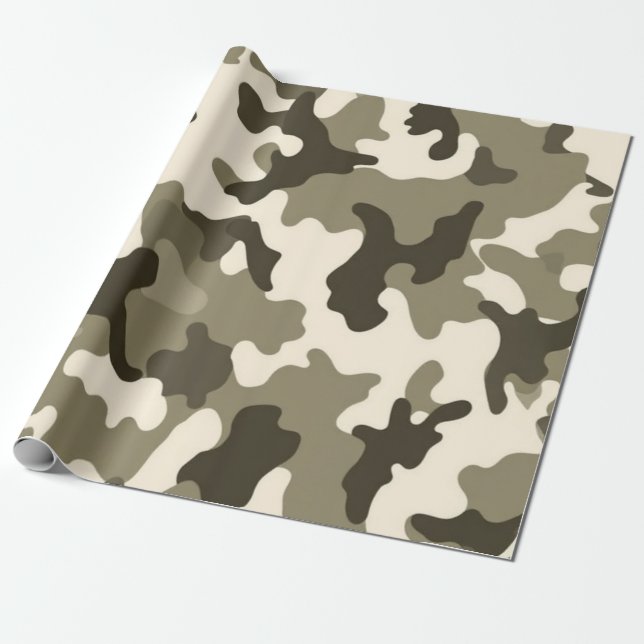 Rustikales Wüstenpapier für Camouflage Geschenkpapier (Ungerollt)