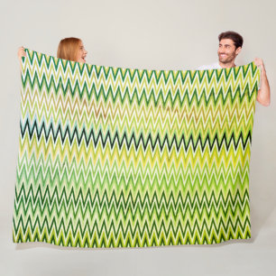 Rustikales Zickzack Zigzag-Muster Fleecedecke