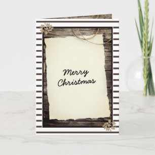 Rustikalisches altes Papier Holz Frohe Weihnachten