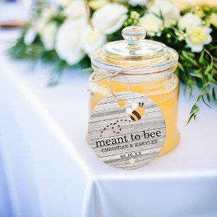 Rustikalisches Holz - Für Bienen Hochzeit Danke Geschenkanhänger