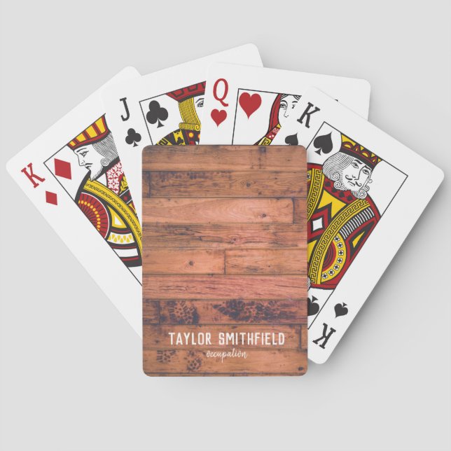 Rustikalisches Holz Spielkarten (Rückseite)