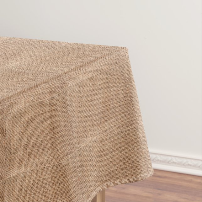 Rustikalisches Kunstburlap Tischdecke (Beispiel)