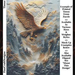 Rustikalisches Mountain Eagle Relief Paneel EH5R D Seidenpapier
