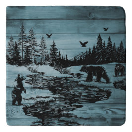 Rustikalisches Waldparadies Untersetzer