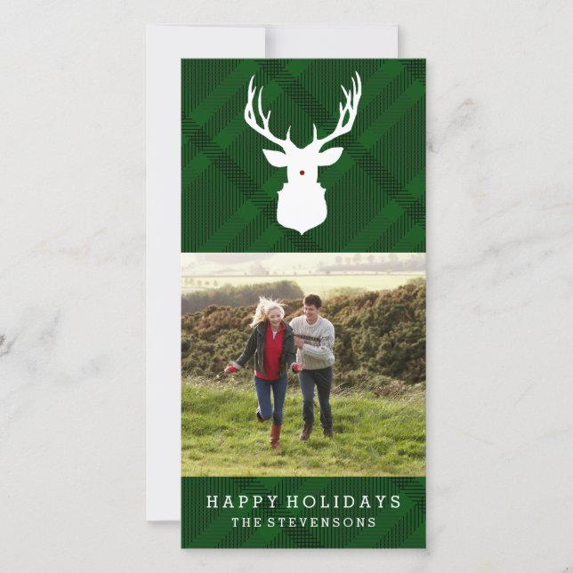 RUSTIKTIEFE | KARIERT | STYLISH HOLIDAY CARD FEIERTAGSKARTE (Vorderseite)