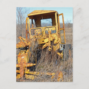 Rusting Backhoe Postkarte