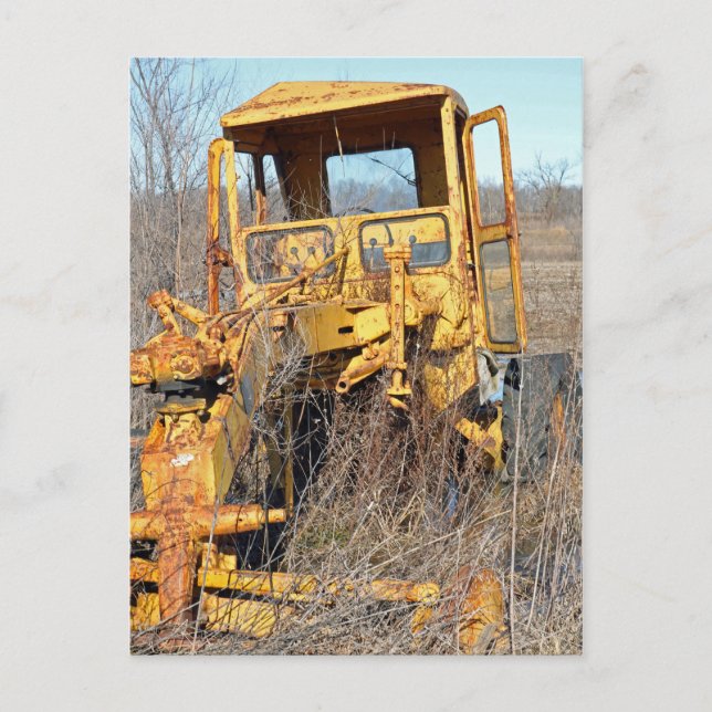 Rusting Backhoe Postkarte (Vorderseite)