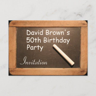 Rustique 50e fête d'anniversaire Invitation