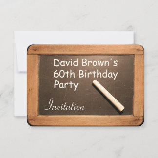 Rustique 60e fête d'anniversaire Invitation