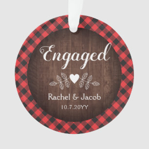 Rustique Alliance Engagement Plaid Rouge de Buffal
