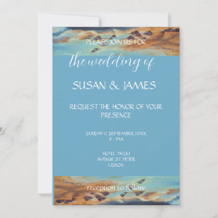 Rustique Ancien bateau à rame à stiSon Invitation