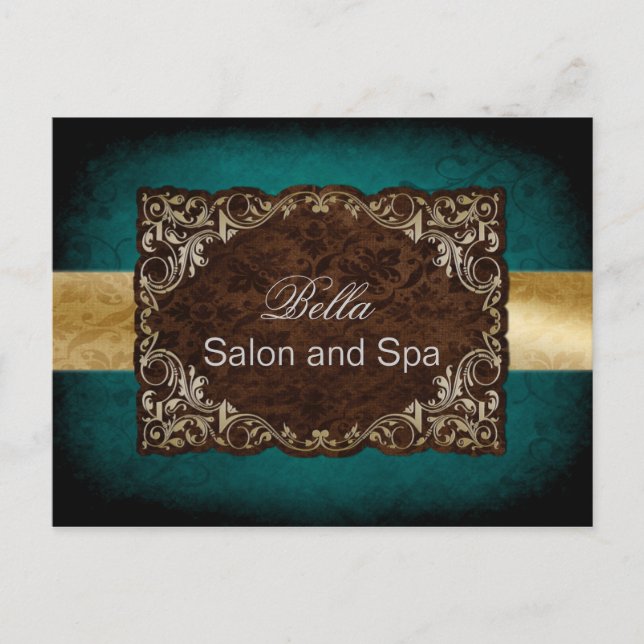 rustique aqua gold business MerciVous Cartes (Devant)