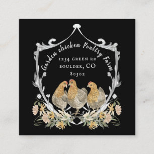 rustique aquarelle crest ferme carte de visite