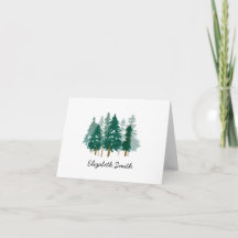 Rustique Arbres modernes Forêt Bois Aquarelle