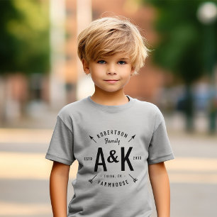 Rustique Arrow Famille Monogramme Ferme