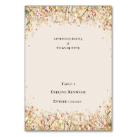 Rustique Automne Beige Menu Choix Carte Place plia