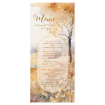 Rustique Automne Terracotta Earth Tones Menu Maria