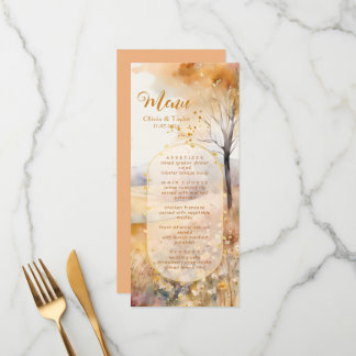 Rustique Automne Terracotta Earth Tones Menu Maria