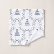 Rustique Bleu Forêt d'hiver Nordic Scandi Noël