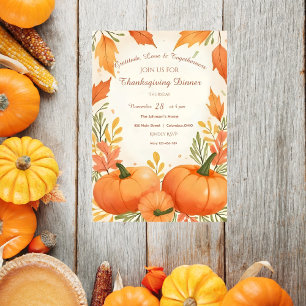 Rustique Boho Cosy Automne Thanksgiving Invitation