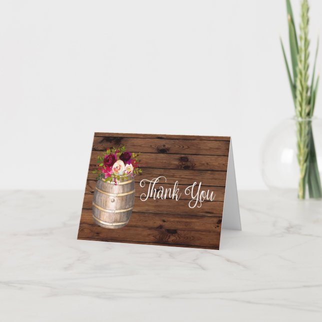 Rustique Boho Country Farmhouse Carte de remerciem (Devant)