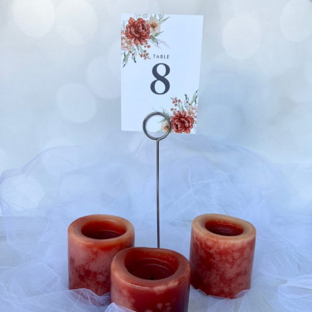 Rustique Boho Floral Mariage Numéro de table (Créateur téléchargé)