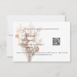 Rustique Boho Mariage mariage carte RSVP