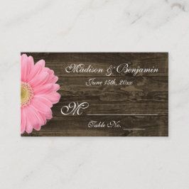 Rustique Bois rose Gerber Daisy Mariage Cartes de 