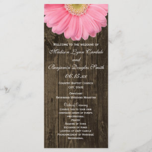 Rustique Bois rose Gerber Daisy Programmes de mari