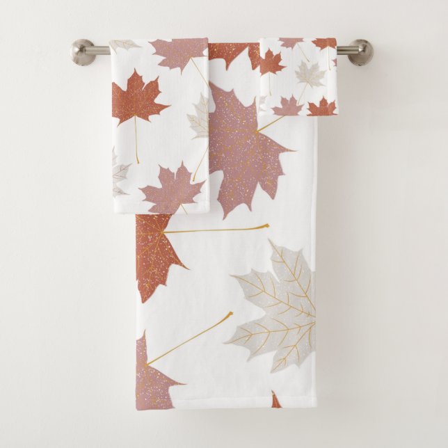Rustique Botanique Terracotta Maple Feuille Motif (En situation)