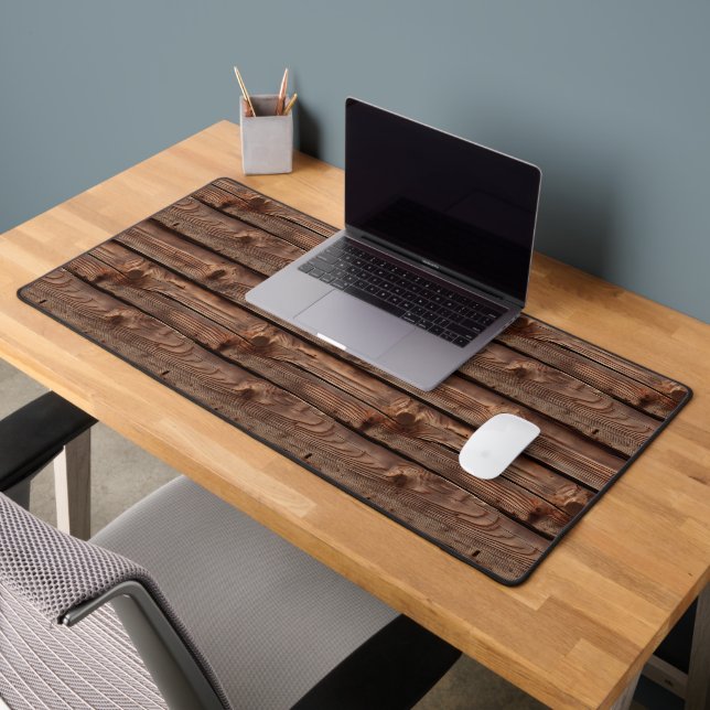 Rustique Brown Patiné Faux Wood Motif (Bureau 2)