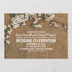 Rustique Burlap Garden Invitation de mariage