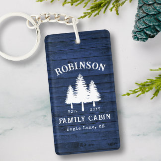 Rustique Cabine de famille Arbres Bleu Planche en 