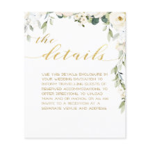 Rustique Calligraphie Détails du Mariage Carte de 
