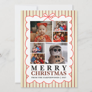 Rustique Carte de Noël Famille Photo 6