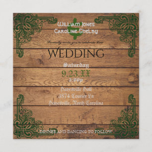 Rustique Celtique Claddagh Faire-part de mariage