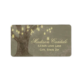 Rustique chêne Mason jarres Étiquettes de adresse