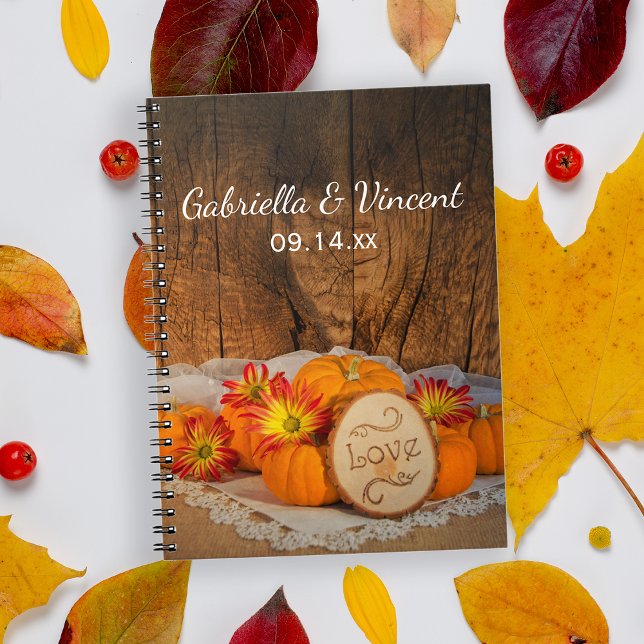 Rustique Citrouille Automne Grange Mariage Livre d (The Rustic Pumpkins Fall  Wedding Notebook can be used as an advice book or guest book.)