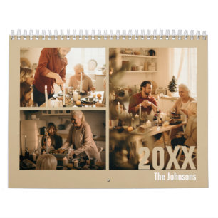 Rustique Créez votre propre calendrier photo de fa