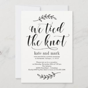 Rustique Elegance Mariage Elopement Invitation