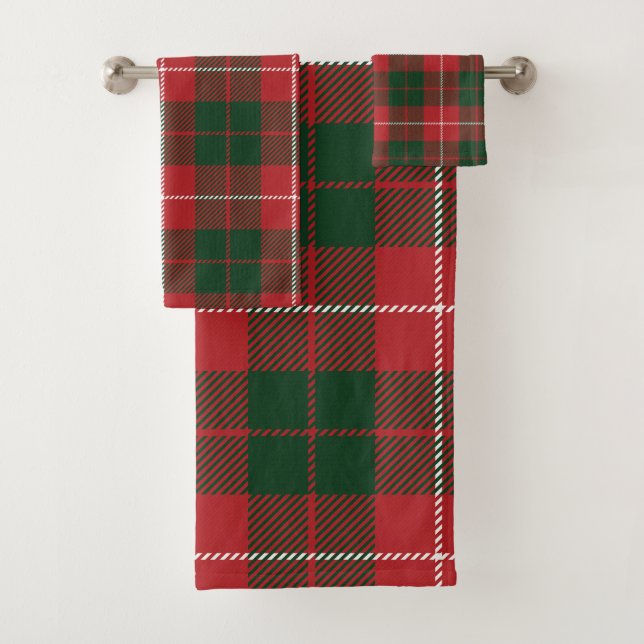 Rustique Elegant Plaid Rouge et Tartan Vert (En situation)