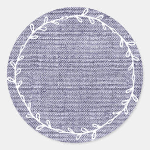 Rustique Étiquette Vierge en Toile de Jute Bleue à
