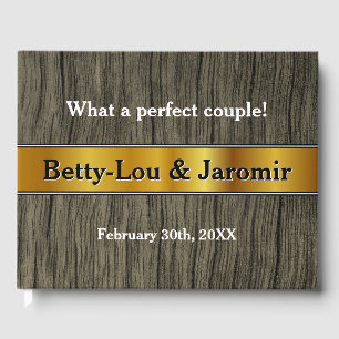 Rustique Faux Gold Look Matrimony Livre d'or
