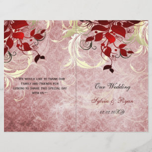 Rustique feuille rouge hiver bi pli programme de m